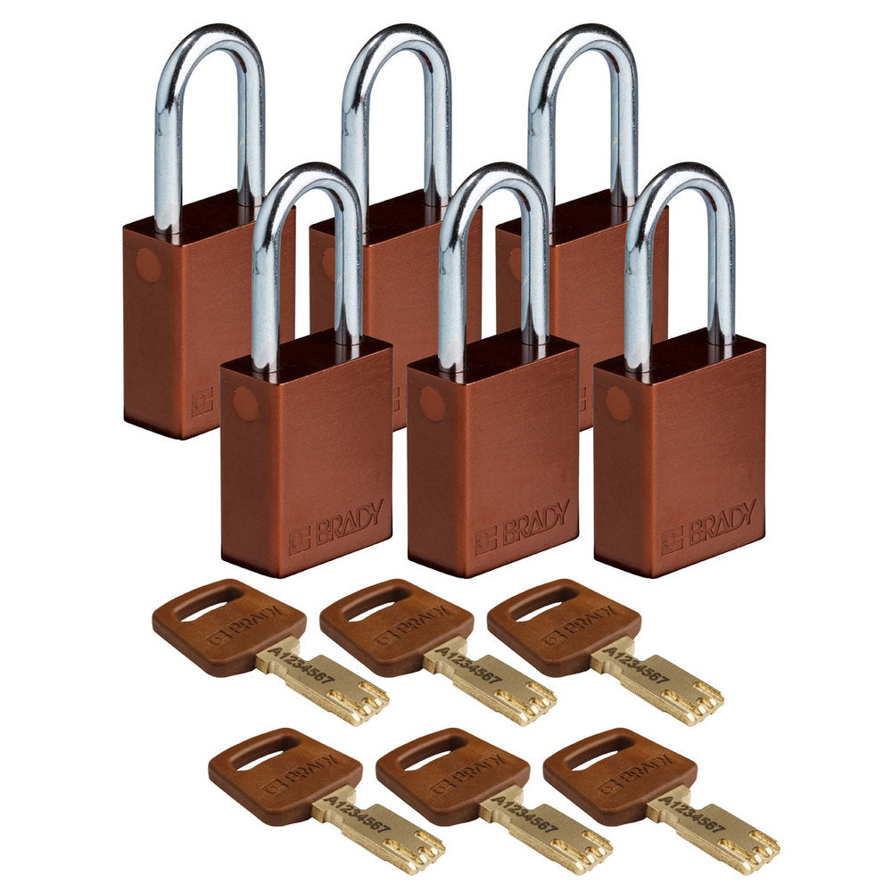 Brady Sigurnosni Katanci SafeKey Aluminijum 38,1 mm Pakovanje 6 Komada 307995W