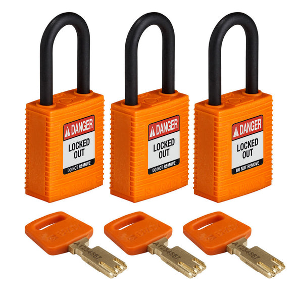 Brady Sigurnosni Katanci SafeKey Najlon 38,1 mm Pakovanje 3 Komada 311885W