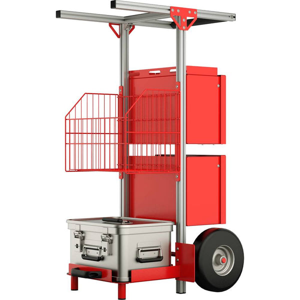 Munk SafeCaddy® Transportna Kolica Mobilni Sigurnosni Sistem Aluminijum 570 x 636 x 1147 mm Crvena DENIOS 314381W