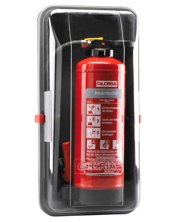 Zaštitna Hauba Za Protivpožarni Aparat DENIOS Od Polietilena Za 6 kg, Za Zidnu Montažu 320 x 210 x 620 mm