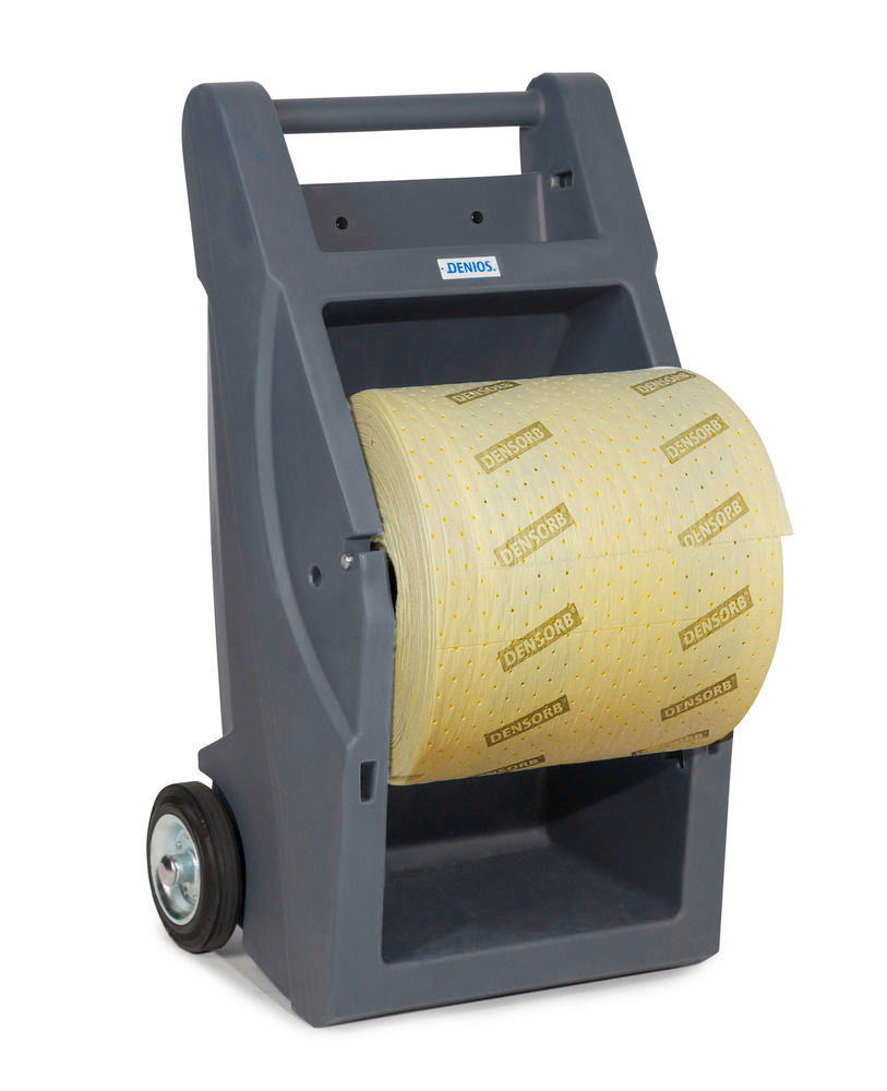 DENIOS Mobilni Odmotavač za Upijajuće Rolne i Krpe 600 x 470 x 1000 mm