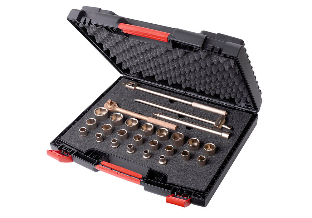 Knarrenkasten 1/2" 27-delni 10-32 mm Specijalna Bronza Bez Varnica za EX Zone DENIOS 250346W