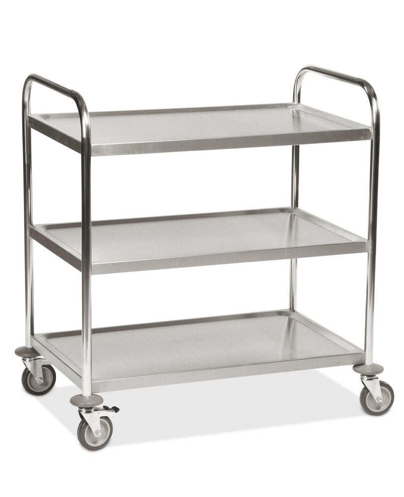 Kongamek Edelstahl-Etagenwagen KM 3 Böden 100 kg 910 x 590 mm 255344W