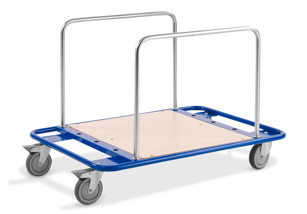 Kongamek kolica sa nosačima 150 kg 5 nosača MDF ploča 700 x 1000 mm Plava 255342W