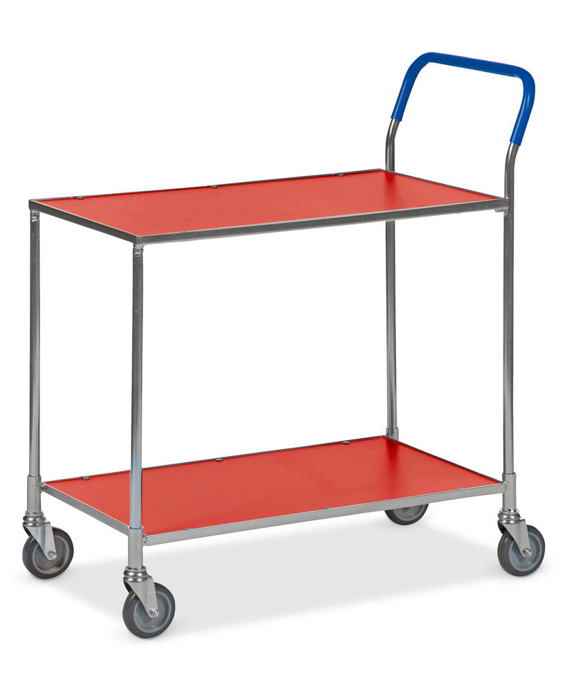 Kongamek Transportna kolica pocinkovana 2 police crvena 150 kg 850 x 435 mm 4 okretna točka 255332W