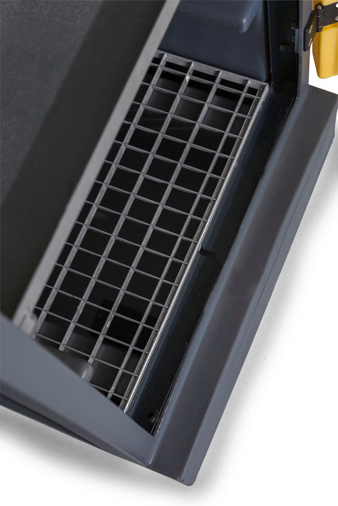 Orman Za Hemikalije Denios PolyStore 1220x640x1990mm 3 Einschubwannen 1 Gitterrost V2A