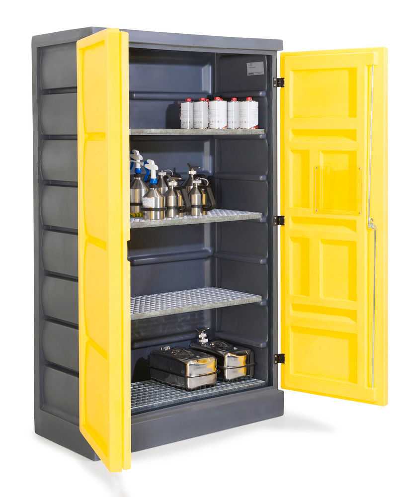 Orman Za Hemikalije Denios PolyStore PS 1220-4 Žuta Siva 1225x640x1990mm