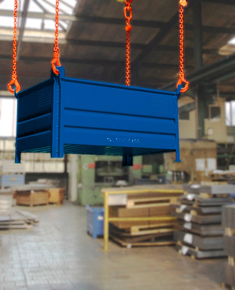 Čelični Stapelbehälter SP 1012 Profi DENIOS 129298W 1200 x 1000 x 600 mm Plavi