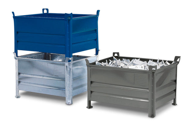 Čelični Stapelbehälter SP 8010 Profi DENIOS 129285W 1000 x 800 x 600 mm Sivi