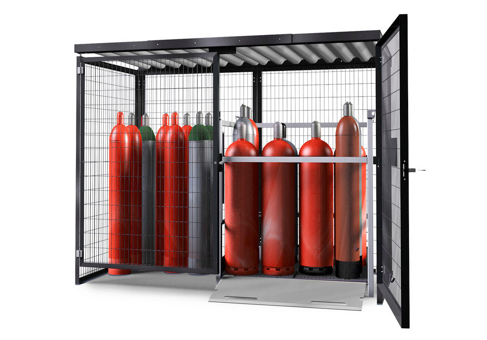 Denios Čelik Skladište za Gasne Boce 50x50l 2760x1410x2210mm Pocinkovano