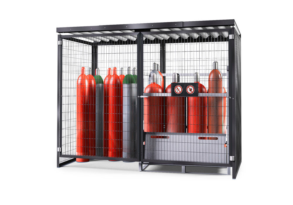 Denios Čelik Skladište za Gasne Boce 50x50l 2760x1410x2210mm Pocinkovano