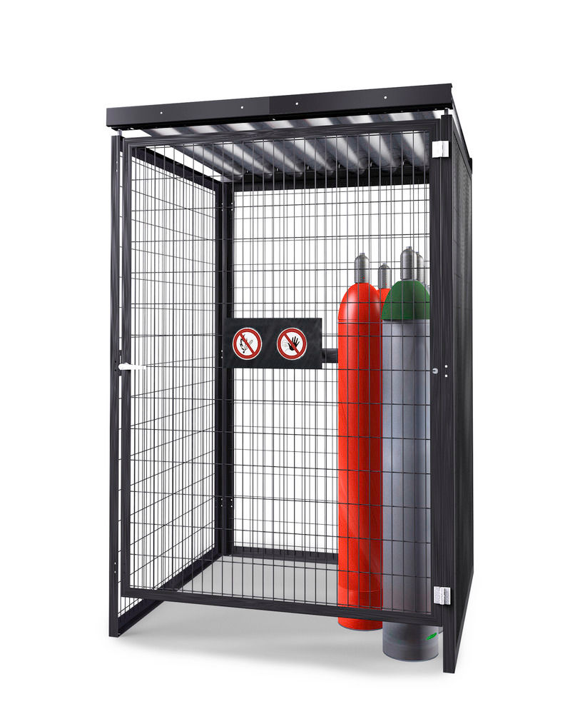 Denios Čelik Skladište za Gasne Boce 25x50l 1430x1410x2210mm Pocinkovano Sivo