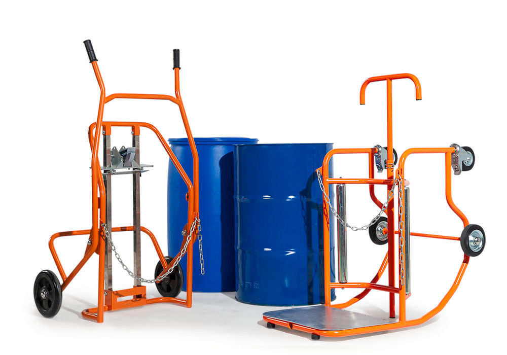 Secu Set Fasskarre Comfort I Fasskipper Plus 350 Kg 60-220 L Narandžasta