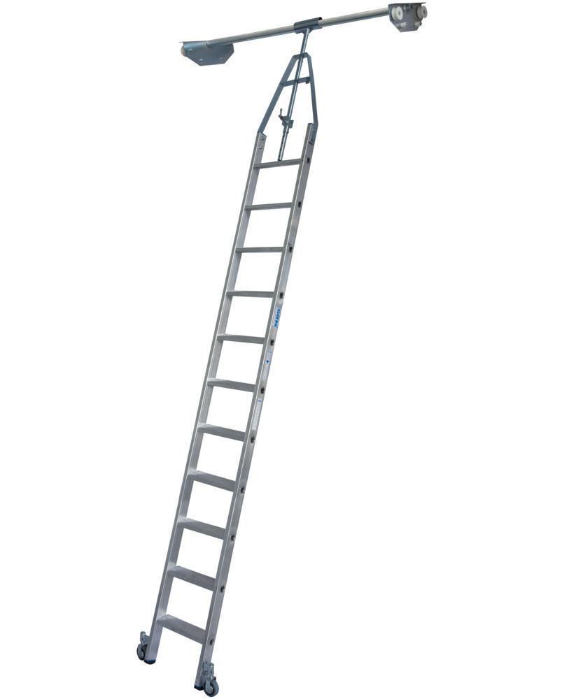 KRAUSE Aluminijumske Pokretne Merdevine za Regal 11 Stepenika 257514W
