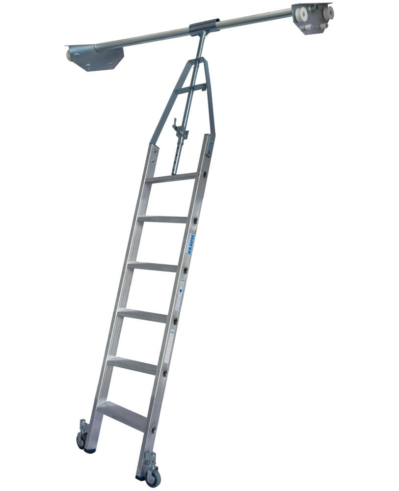 KRAUSE Aluminijumske Pokretne Merdevine za Regal 6 Stepenika 257509W