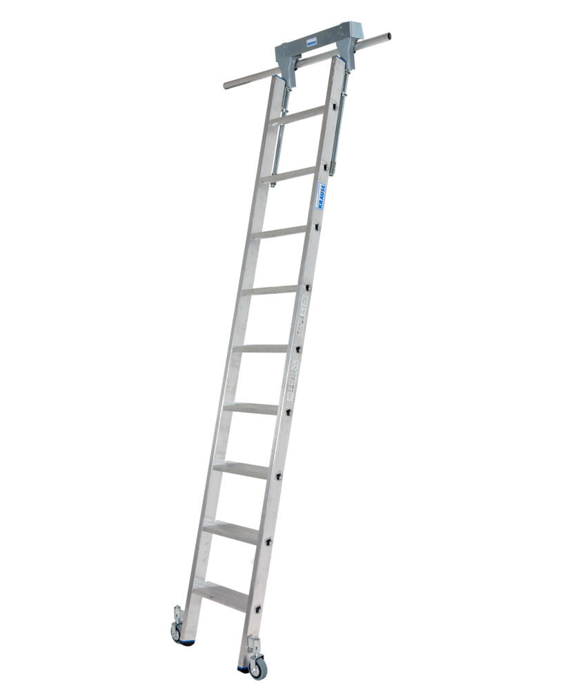 KRAUSE Aluminijumske Pokretne Merdevine za Regal 9 Stepenika 257503W