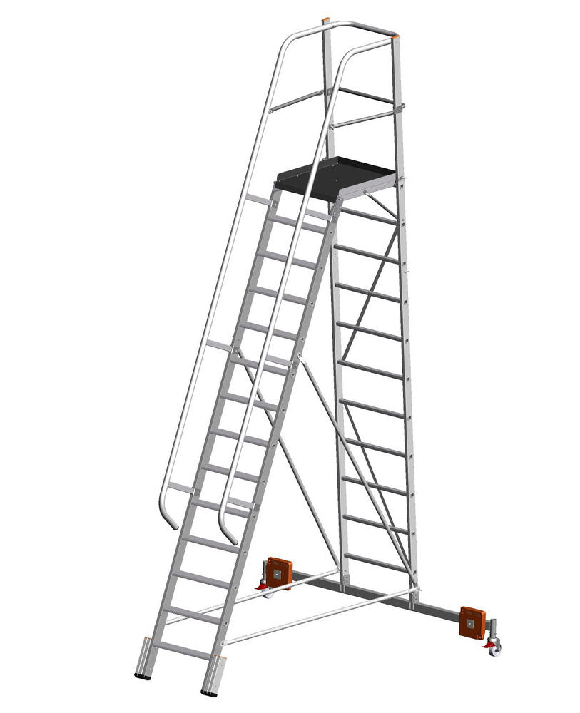 KRAUSE Aluminijumske Merdevine sa Platformom 14 Stepenika 257499W