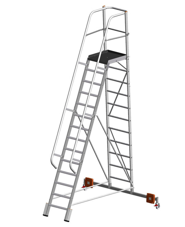 KRAUSE Aluminijumske Merdevine sa Platformom Vario Kompakt 10 Stepenika 257497W