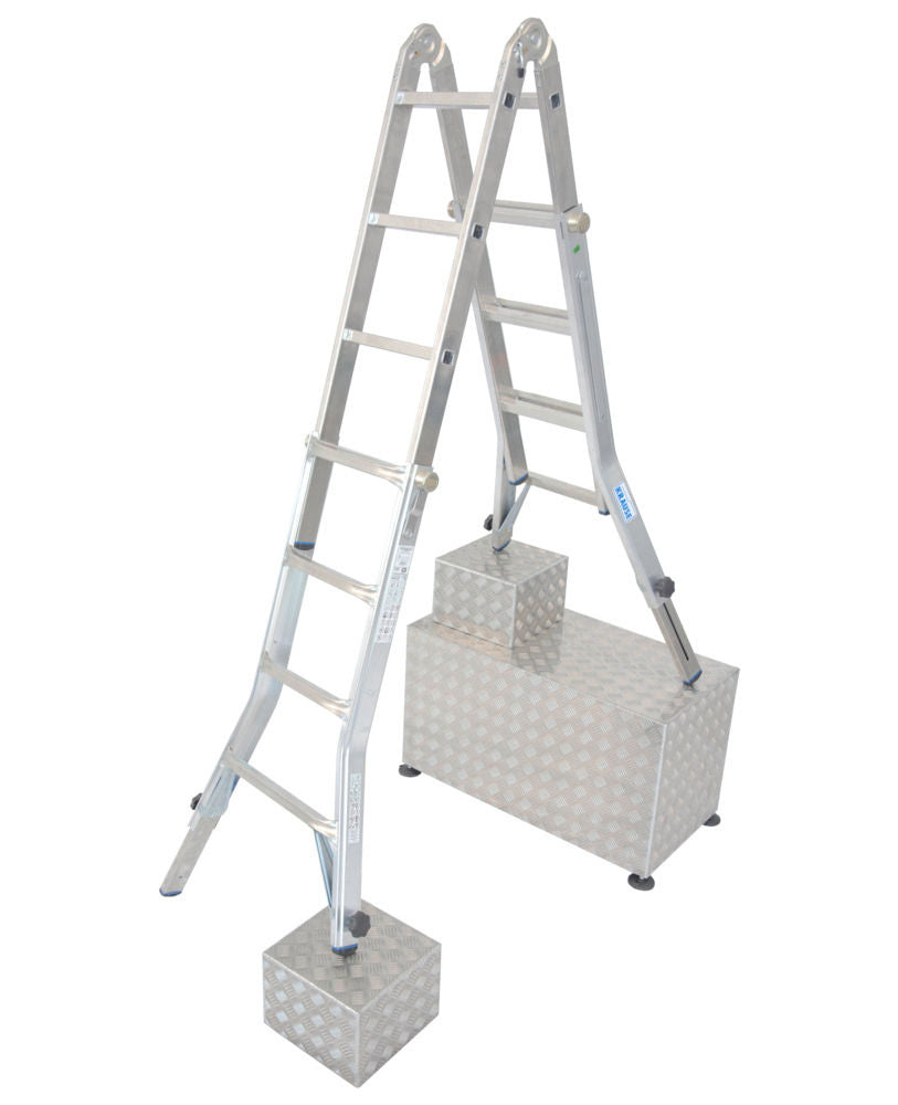 KRAUSE Aluminijumske Zglobne Teleskopske Merdevine 4 x 4 Prečke 257484W
