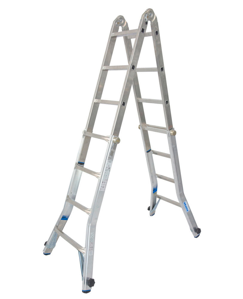 KRAUSE Aluminijumske Zglobne Teleskopske Merdevine 4 x 4 Prečke 257484W