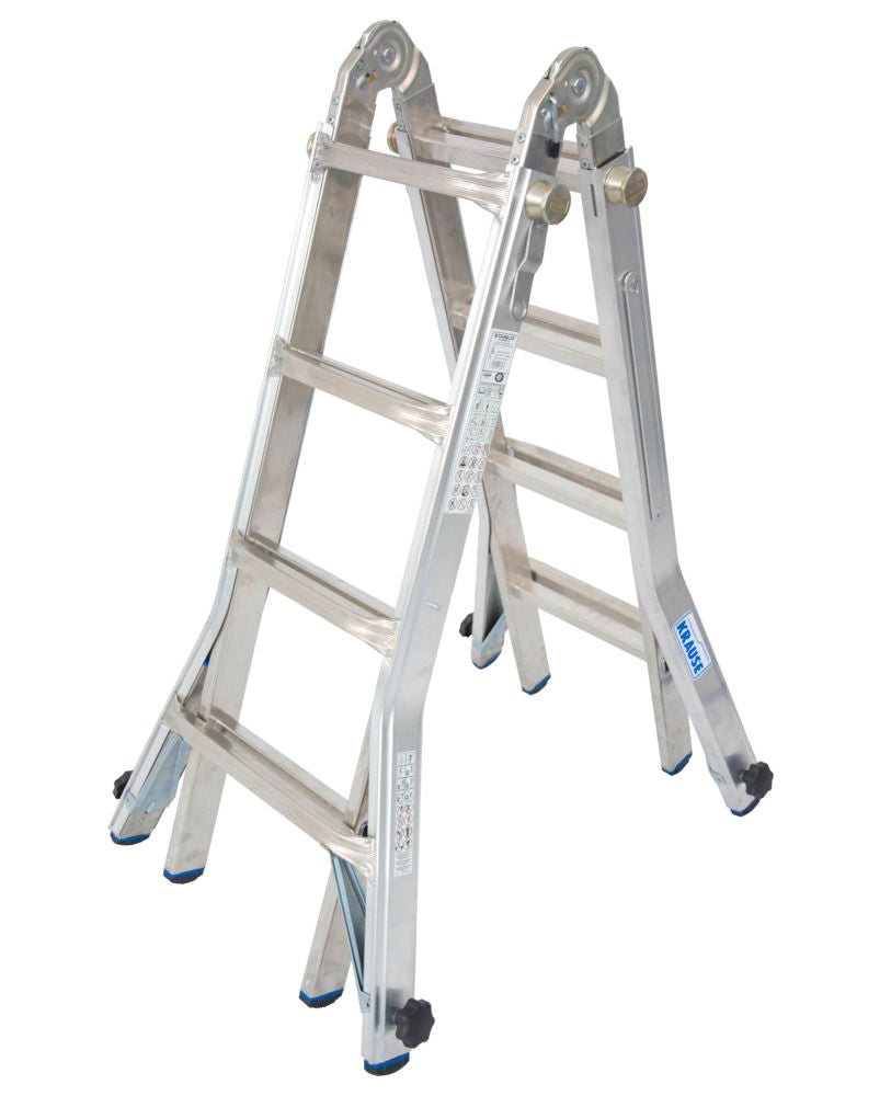 KRAUSE Aluminijumske Zglobne Teleskopske Merdevine 4 x 4 Prečke 257484W