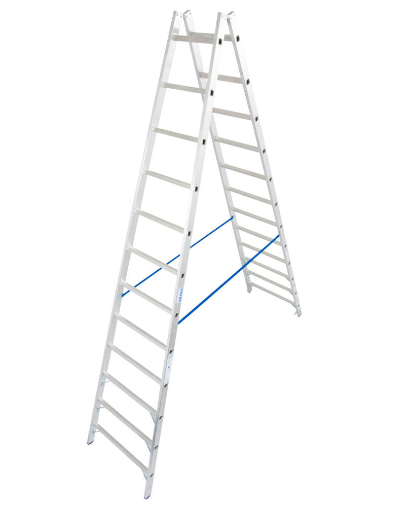 KRAUSE Samostojeće merdevine sa prečkama aluminijumske 2 x 12 prečki 257477W