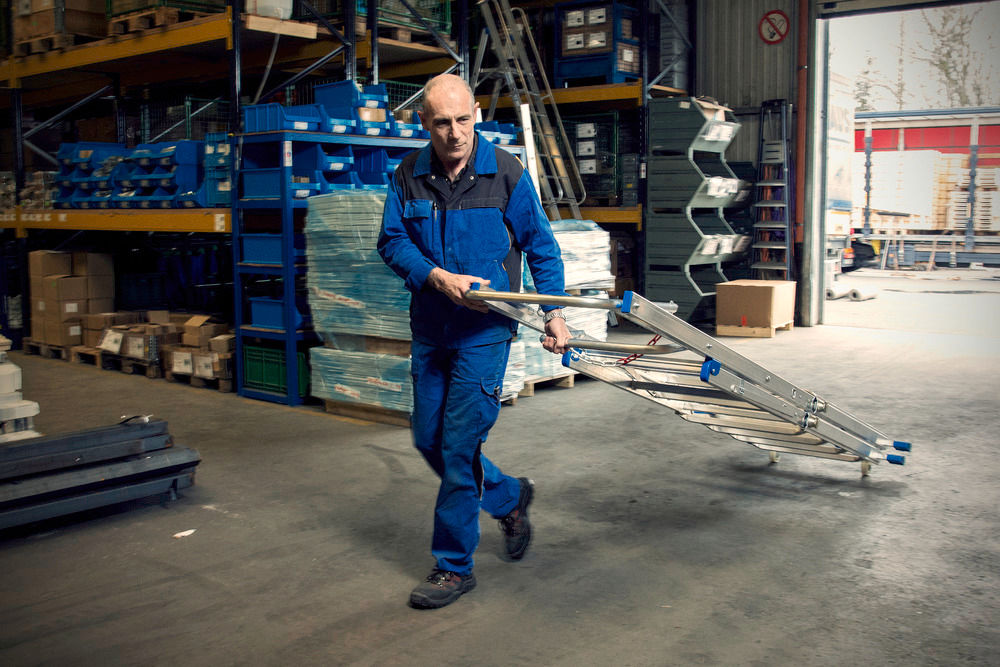 KRAUSE Teleskopske Aluminijumske Merdevine sa Platformom 6-8 Stepenika 257470W