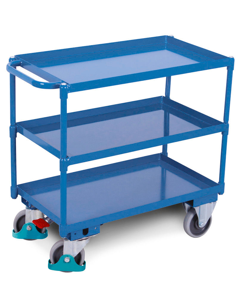 DENIOS classic-line Kolica sa 3 Police od Čeličnog Lima 985 x 500 x 910 mm 258222W