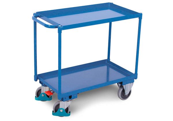 DENIOS Pokretni sto sa 2 čelične kade TPE ErgoStop 845 x 495 mm 258220W