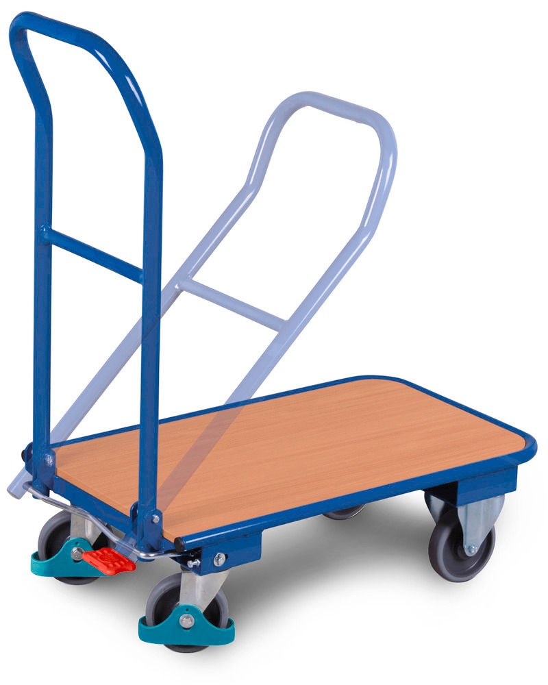 DENIOS classic-line Sklopiva Kolica od Čelika TPE Točkovi ErgoStop 450 x 720 mm 258202W