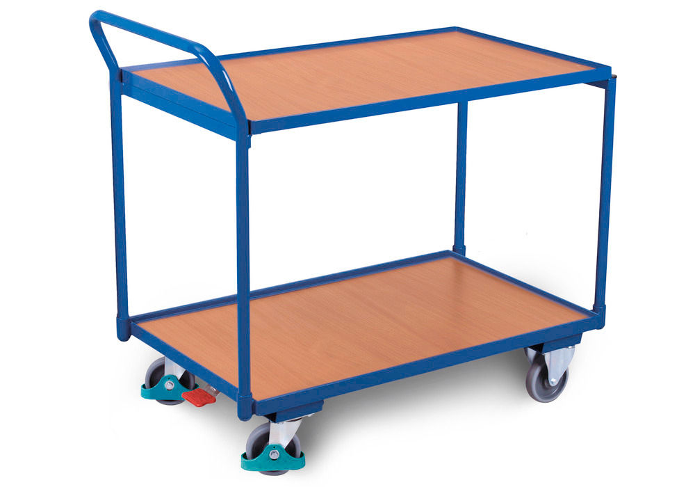 DENIOS classic-line Stona transportna kolica 2 police 525 x 975 x 1010 mm 258174W