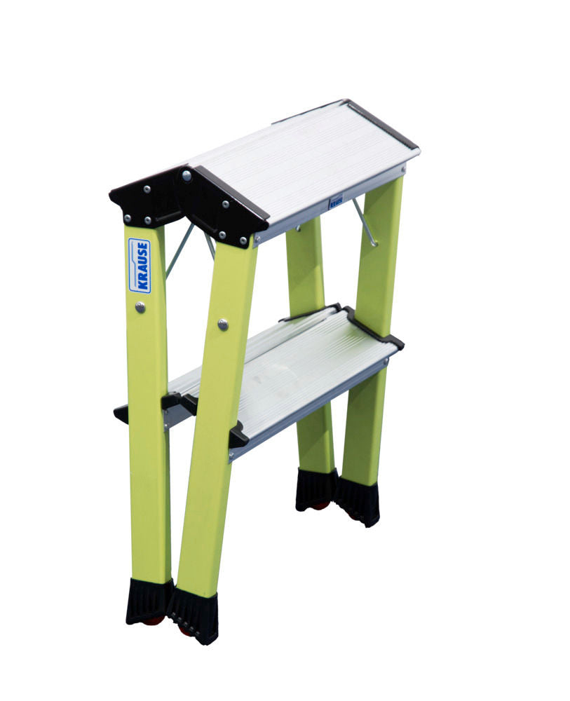 KRAUSE Dvostrano Sklopivo Gazište sa Točkićima Zelena Aluminijum 2 x 2 Gazišta 257456W