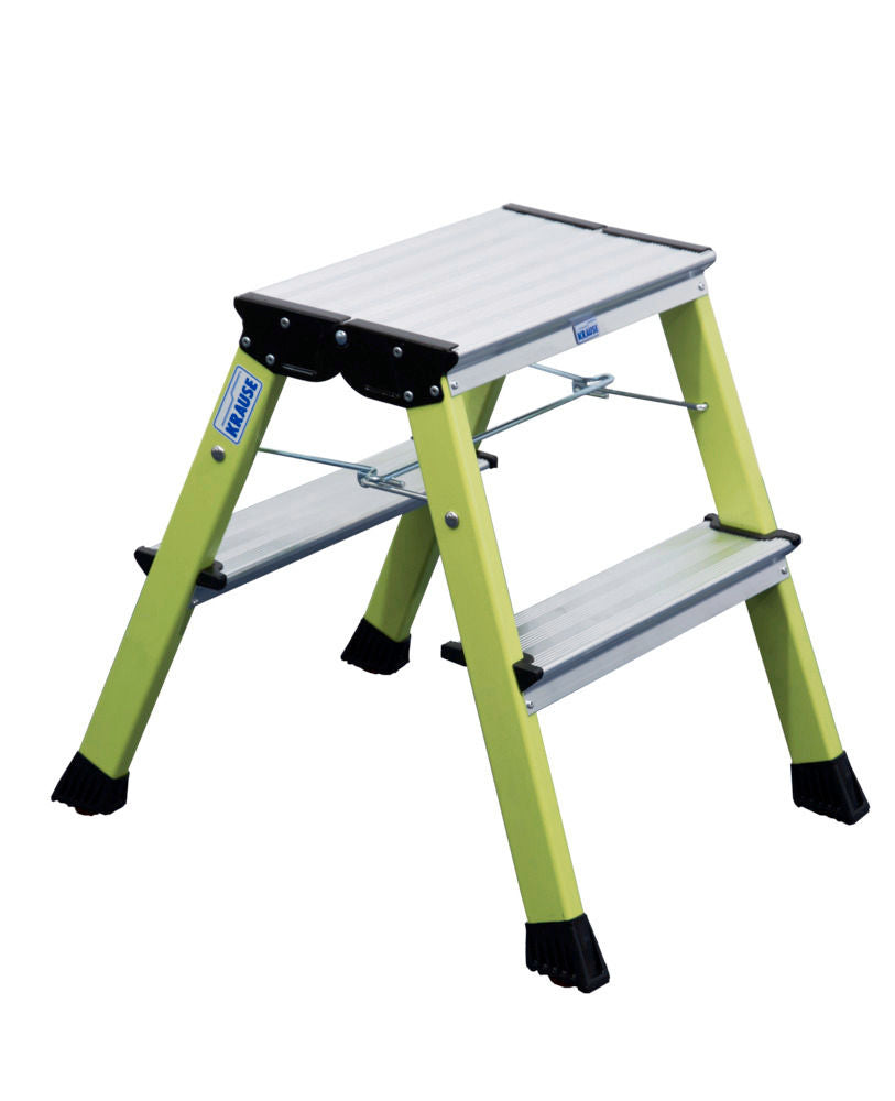 KRAUSE Dvostrano Sklopivo Gazište sa Točkićima Zelena Aluminijum 2 x 2 Gazišta 257456W
