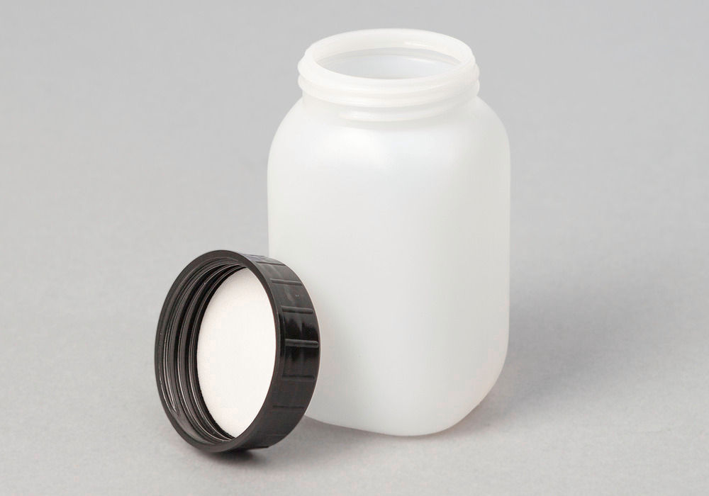 HDPE boce sa širokim grlom četvrtaste prirodno-providne 250 ml 24 komada DENIOS 257557W