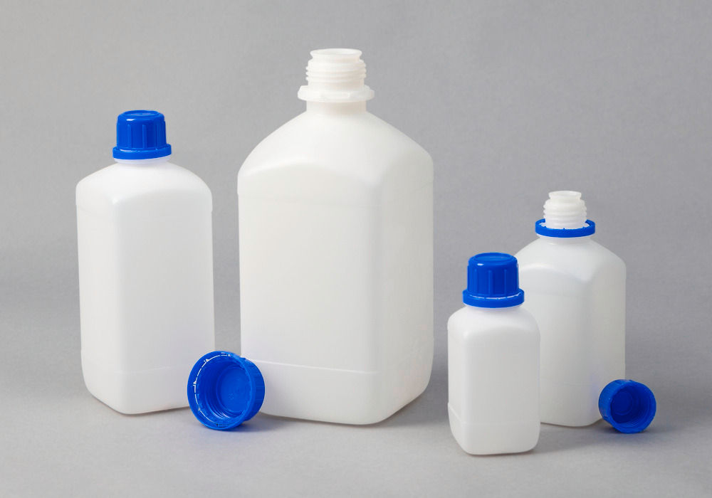 HDPE boce sa uskim grlom, četvrtaste, prirodno-providne, 250 ml, 30 komada DENIOS 257547W