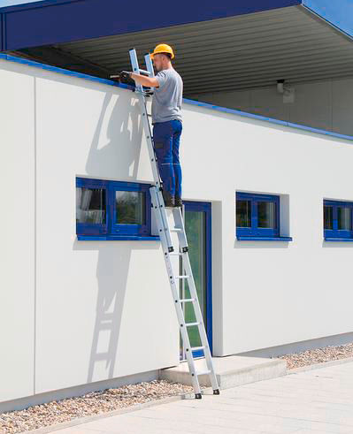 DENIOS Aluminijumske Dvodelne Klizne Merdevine 2 x 16 Prečki 262207W