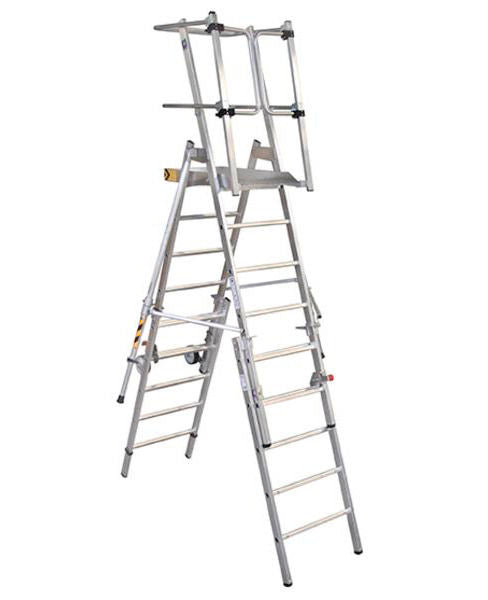 MUNK Aluminijumske Merdevine sa Platformom FlexxStep 6+2 Stepenika 262100W