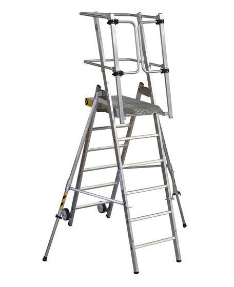 MUNK Aluminijumske Merdevine sa Platformom FlexxStep 4 Stepenika 262094W
