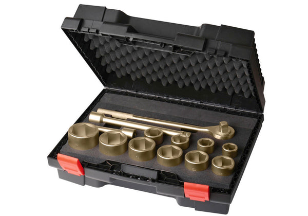 Knarrenkasten 1" 24-delni 36-80 mm plus 1.1/2-3" Specijalna Bronza Bez Varnica za EX Zone DENIOS 262879W