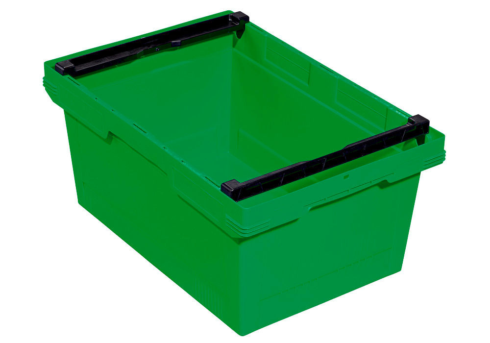 Polietilenski Stapelbehälter Classic-Line D Sa Stapelbügelom DENIOS 265258W 600 x 400 x 273 mm Zeleni