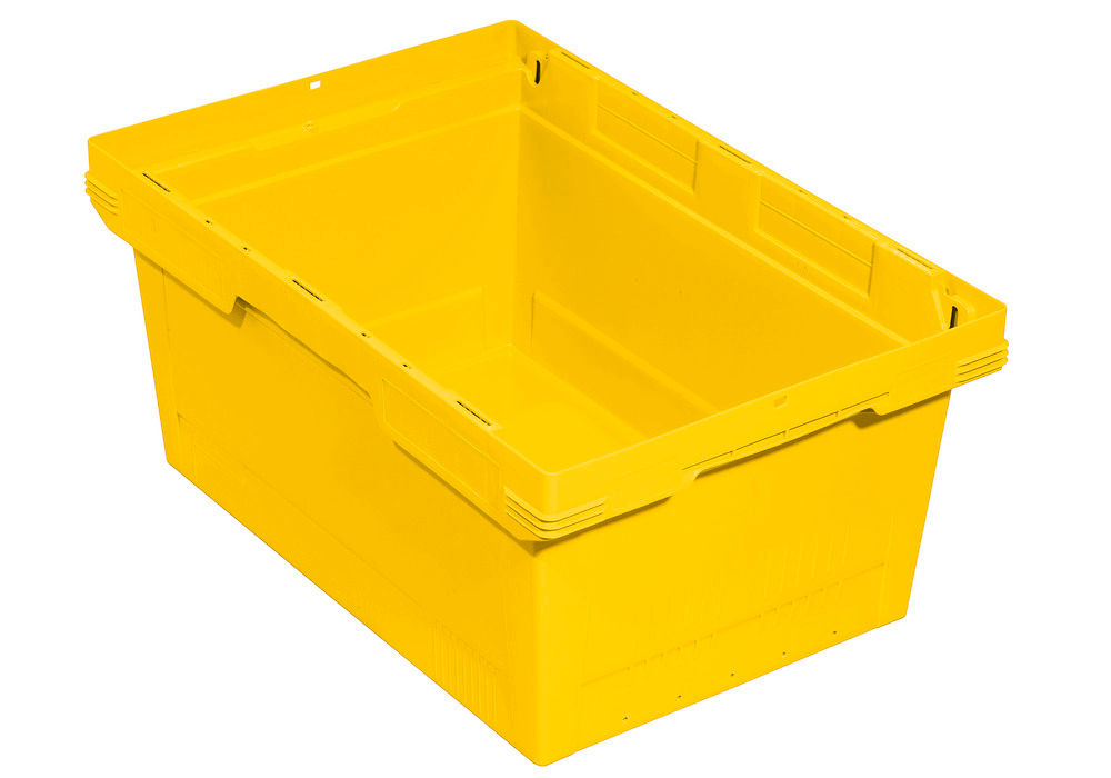 Polipropilenski Stapelbehälter Classic-Line D, Ugnježdiv, 600 x 400 x 273 mm, Žuti, Pakovanje 3 Kom.