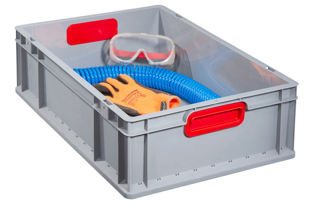Euro Stapelbehälter Classic-Line B DENIOS 265207W 600 x 400 x 170 mm Sivi/Crveni