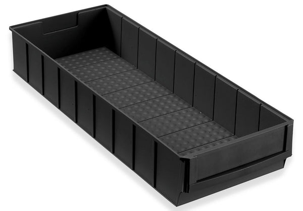 ESD-Regalkasten pro-line C3-B PP 185 x 500 x 81 mm Crni Pakovanje 12 Komada DENIOS 265173W