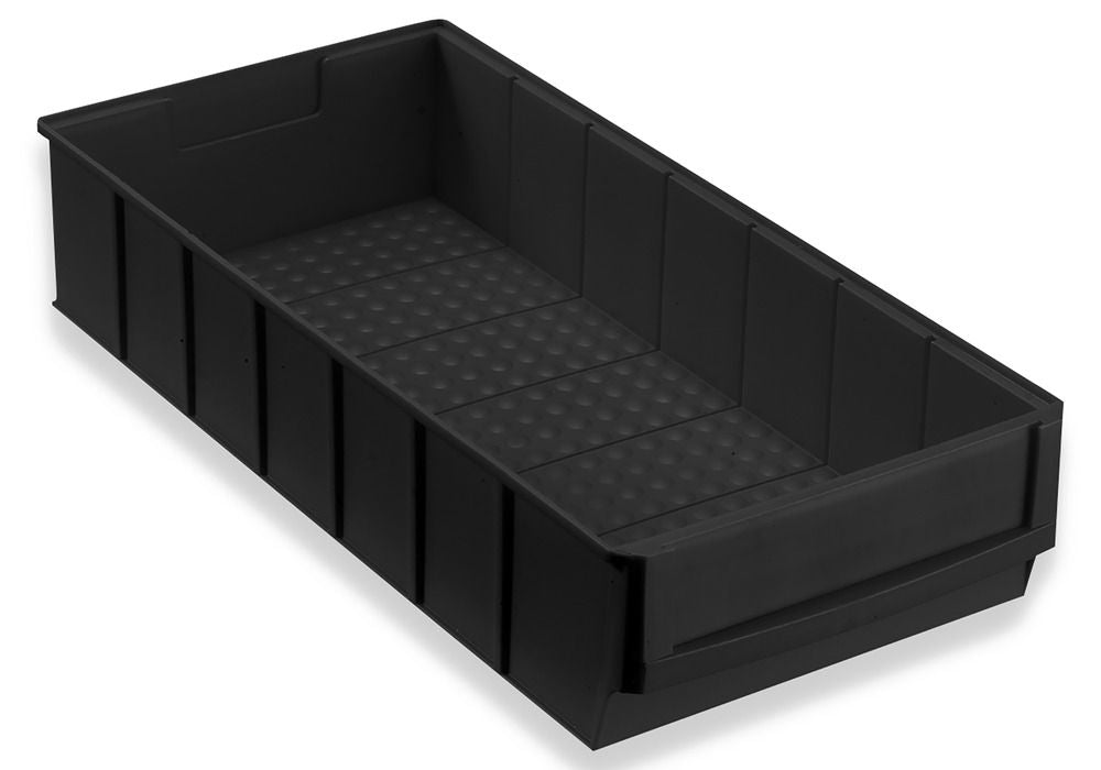 ESD-Regalkasten pro-line C2-B PP 185 x 400 x 81 mm Crni Pakovanje 24 Komada DENIOS 265171W