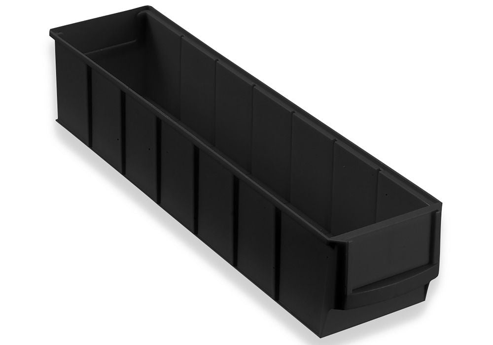 ESD-Regalkasten pro-line C2-S PP 91 x 400 x 81 mm Crna Pakovanje 48 Komada DENIOS 265170W