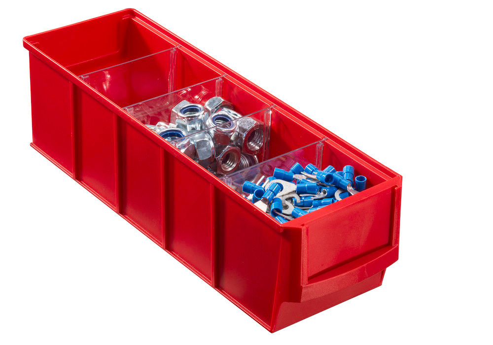 Regalkasten classic-line A1-S PP 91 x 300 x 81 mm Crveni Pakovanje 16 Komada DENIOS 265152W