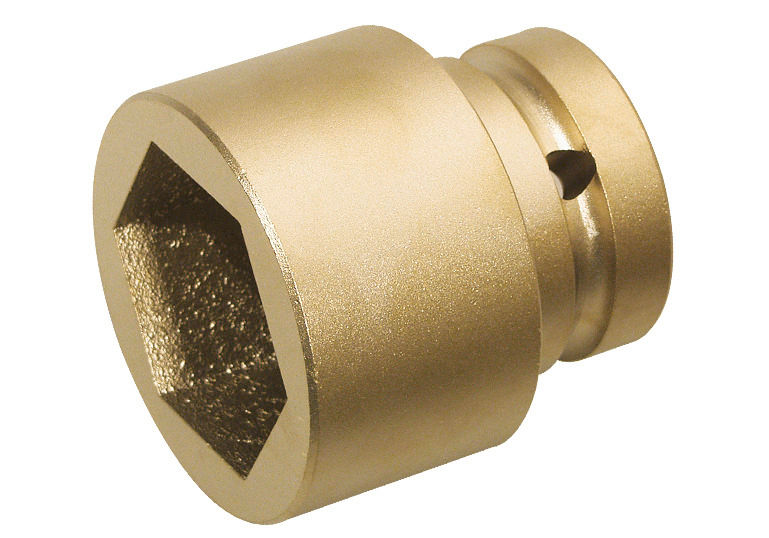 6-kant Utičnica za Udarni Odvijač 1" x 30 mm Specijalna Bronza Bez Varnica za EX Zone DENIOS 264997W
