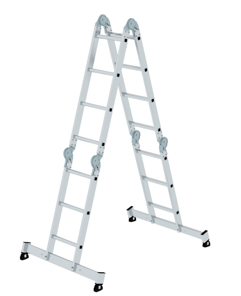MUNK Višenamenske Merdevine Aluminijum 2 x 3 + 2 x 4 Prečage 262046W