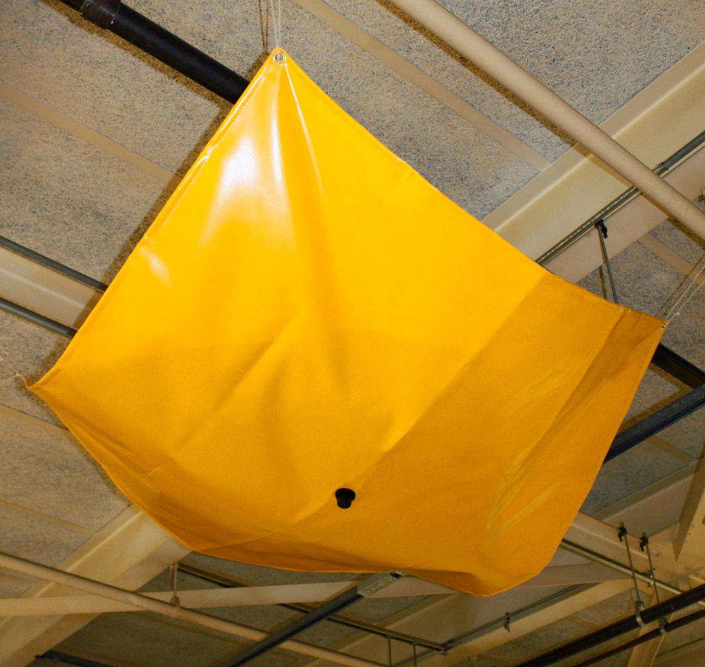 Denios Leckage-Auffangplane 90 X 90 Cm Sa Priključkom Za Crevo Žuta