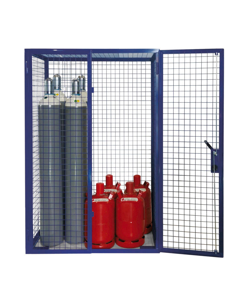 Denios Čelik Orman za Gasne Boce 8x11kg 6x33kg 1250x800x1850mm Plavi